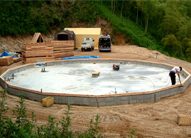 ドームハウス基礎工事