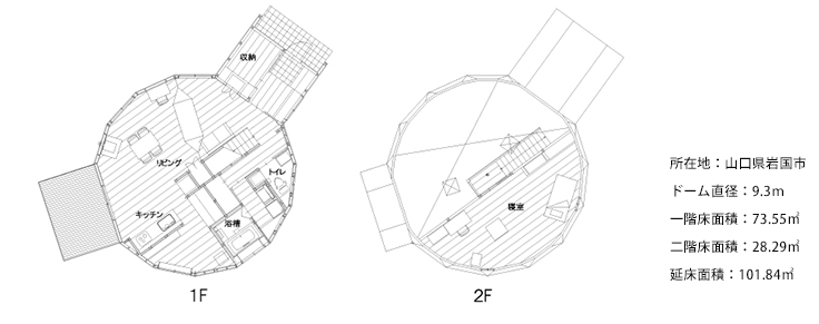 S邸ドームハウス図面
